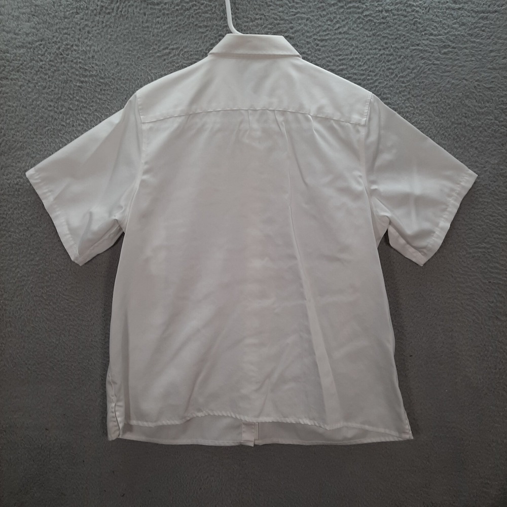 Kwik Star Shirt Womens 1X White Replacement Employee Uniform Workwear Button Up - Picture 2 of 8